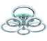 Светодиодная люстра Profit Light 8027/3+3 CHR A 1