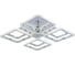 Светодиодная люстра Profit Light 8087/4+4 CHR C 2