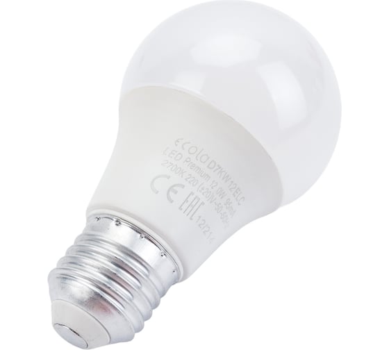 Светодиодная лампа Ecola classic LED Premium 12,0W A60 220-240V E27 2700K композит 110x60 D7KW12ELC
