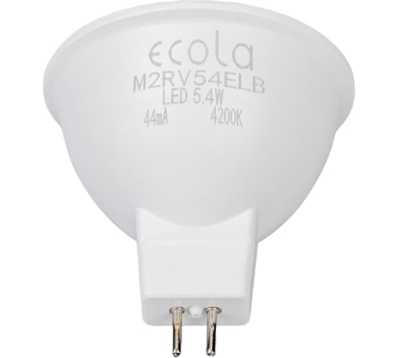 Светодиодная лампа Ecola MR16 LED 5,4W 220V GU5.3 4200K матовая 48x50 M2RV54ELB 1