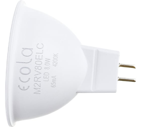Светодиодная лампа Ecola MR16 LED 8,0W 220V GU5.3 4200K матовая 51x50 M2RV80ELC