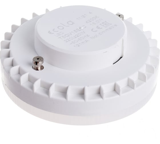 Светодиодная лампа Ecola GX53 LED 15,0W Tablet 220V 4200K матовая 27x75 T5QV15ELC