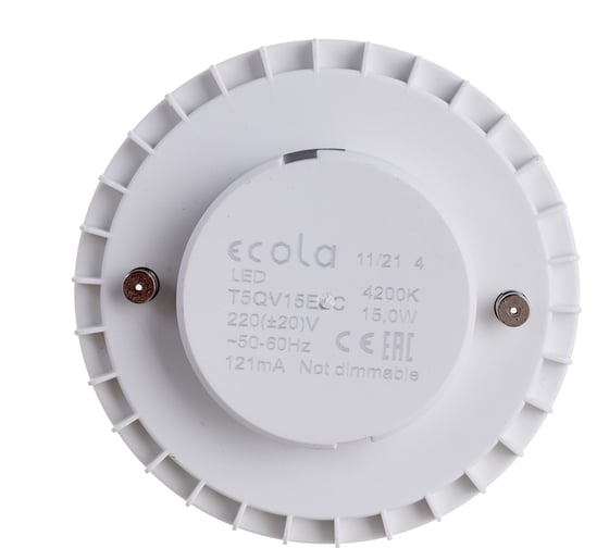 Светодиодная лампа Ecola GX53 LED 15,0W Tablet 220V 4200K матовая 27x75 T5QV15ELC