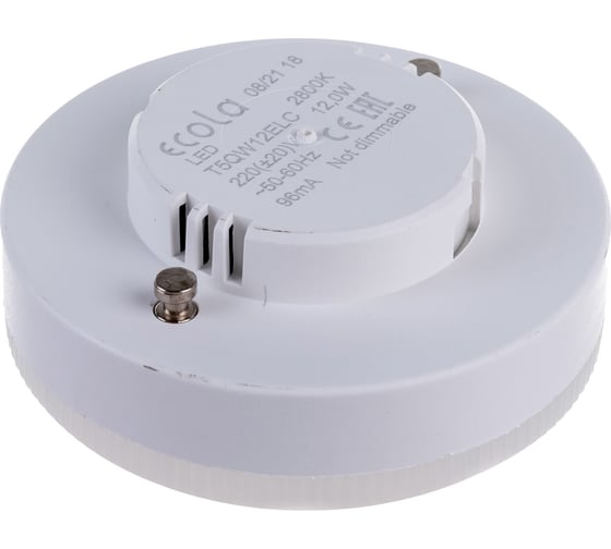 Светодиодная лампа Ecola GX53 LED 12,0W Tablet 220V 2800K матовая 27x75 T5QW12ELC