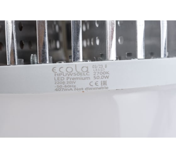 Светодиодная лампа Ecola High Power LED Premium 50W 220V универс. E27/E40 лампа 2700K 220x120mm HPUW50ELC