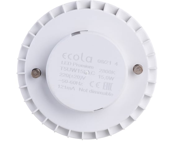 Светодиодная лампа Ecola GX53 LED Premium 15,0W Tablet 220V 2800K матовая 27x75 T5UW15ELC