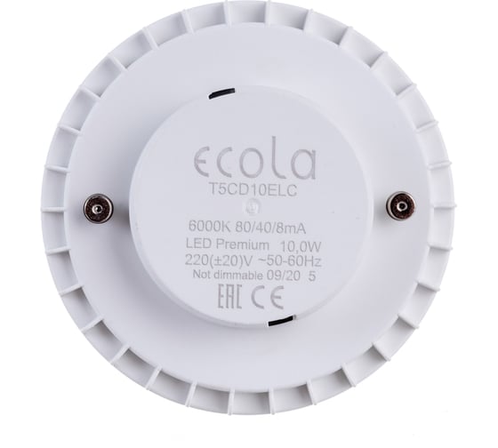 Светодиодная лампа Ecola GX53 LED Premium 10,0W Tablet 220V 6000K 3-х ступ. 100 - 50 - 10 матовая 27x75 T5CD10ELC