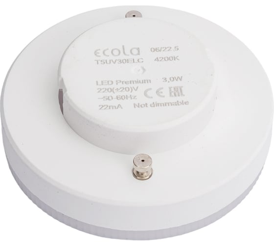 Светодиодная лампа Ecola GX53 LED Premium 3,0W Tablet 220V 4200K 27x75 матовая 30000h T5UV30ELC
