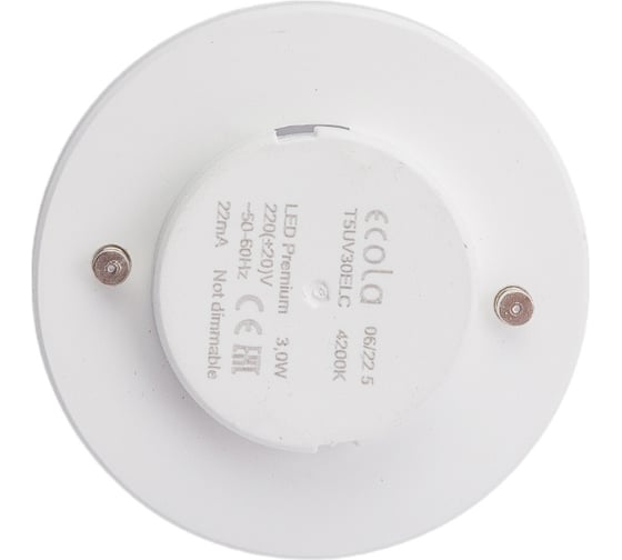Светодиодная лампа Ecola GX53 LED Premium 3,0W Tablet 220V 4200K 27x75 матовая 30000h T5UV30ELC