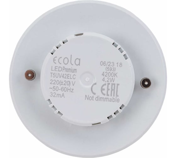 Светодиодная лампа Ecola GX53 LED Premium 4,2W Tablet 220V 4200K 27x75 матовая 30000h T5UV42ELC