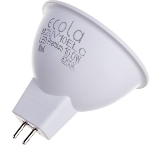 Светодиодная лампа Ecola MR16 LED Premium 10,0W 220V GU5.3 4200K матовая 51x50 M2UV10ELC