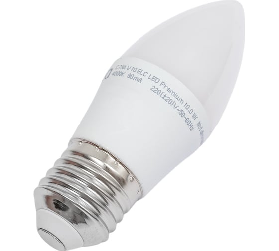 Светодиодная лампа Ecola candle LED Premium 10,0W 220V E27 4000K свеча композит 100x37 C7MV10ELC 1
