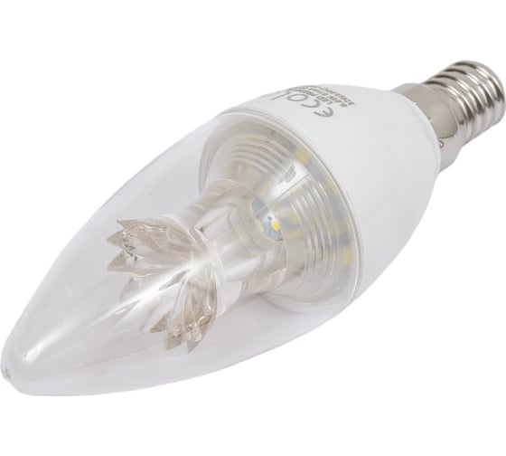Светодиодная лампа Ecola candle LED Premium 8,0W 220V E14 6000K прозрачная свеча с линзой композит 105x37 C4QD80ELC