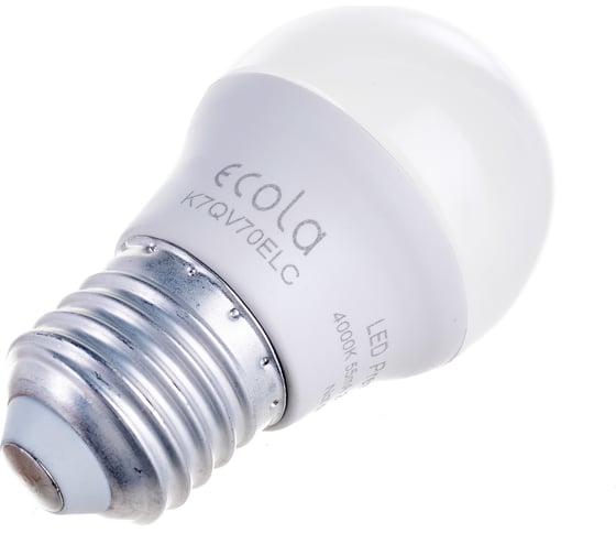 Светодиодная лампа Ecola globe LED Premium 7,0W G45 220V E27 4000K шар композит 82x45 K7QV70ELC