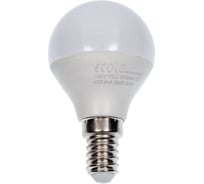Светодиодная лампа Ecola globe LED Premium 10,0W G45 220V E14 4000K шар композит 82x45 K4QV10ELC