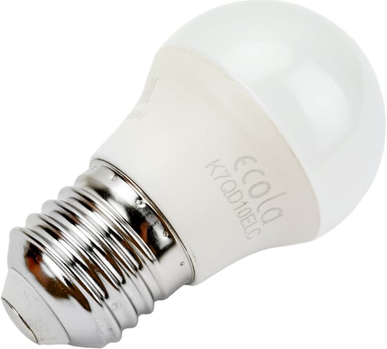 Светодиодная лампа Ecola globe LED Premium 10,0W G45 220V E27 6000K шар композит 82x45 K7QD10ELC