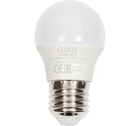 Светодиодная лампа Ecola globe LED Premium 5,4W G45 220V E27 2700K шар композит 82x45 K7QW54ELC