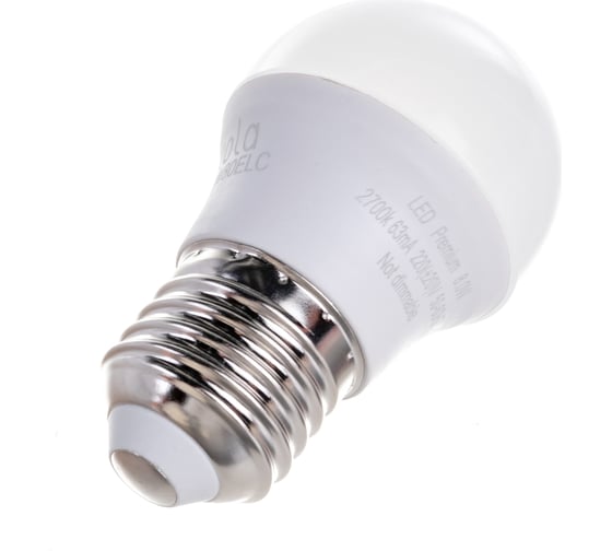Светодиодная лампа Ecola globe LED Premium 8,0W G45 220V E27 2700K шар композит 78x45 K7QW80ELC