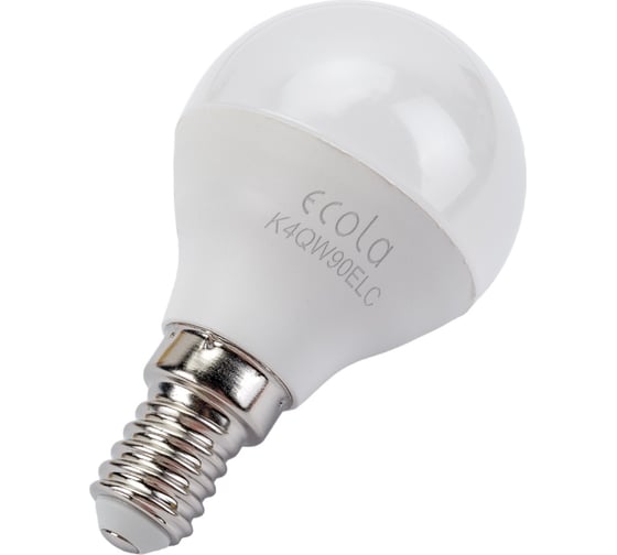 Светодиодная лампа Ecola globe LED Premium 9,0W G45 220V E14 2700K шар композит 82x45 K4QW90ELC