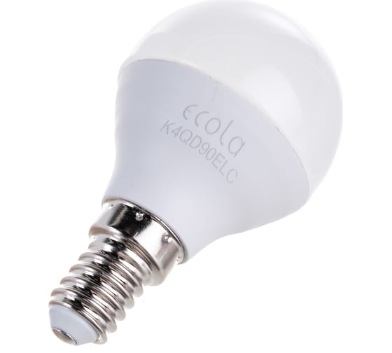 Светодиодная лампа Ecola globe LED Premium 9,0W G45 220V E14 6000K шар композит 82x45 K4QD90ELC