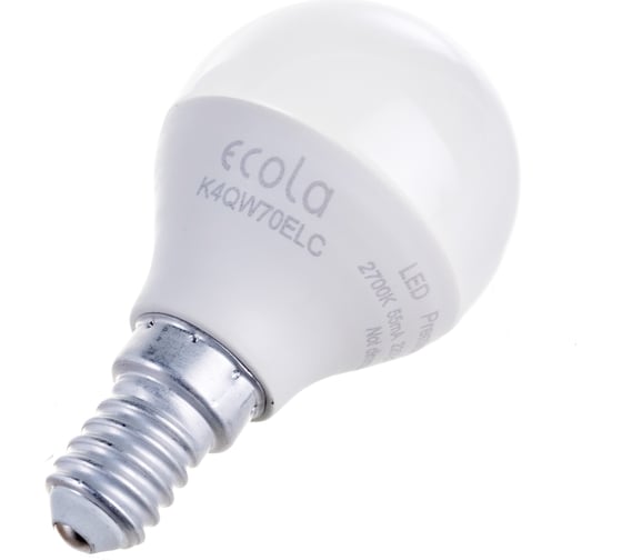 Светодиодная лампа Ecola globe LED Premium 7,0W G45 220V E14 2700K шар композит 82x45 K4QW70ELC