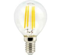 Светодиодная лампа Ecola globe LED Premium 6,0W G45 220V E14 2700K 360 Ra 80,100 Lm/W, КП=0 78x45 N4PW60ELC