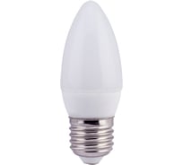 Светодиодная лампа Ecola candle LED 6,0W 220V E27 4000K свеча композит 101x37 C7LV60ELC
