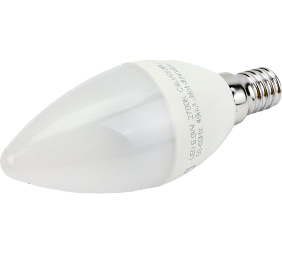 Светодиодная лампа Ecola candle LED 6,0W 220V E14 2700K свеча композит 101x37 C4LW60ELC