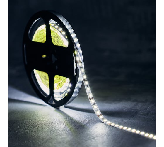 Светодиодная лента Lamper LED 5м, 12В, 8 мм, IP23, SMD 2835, 120 LED/m, свет белый 141-395