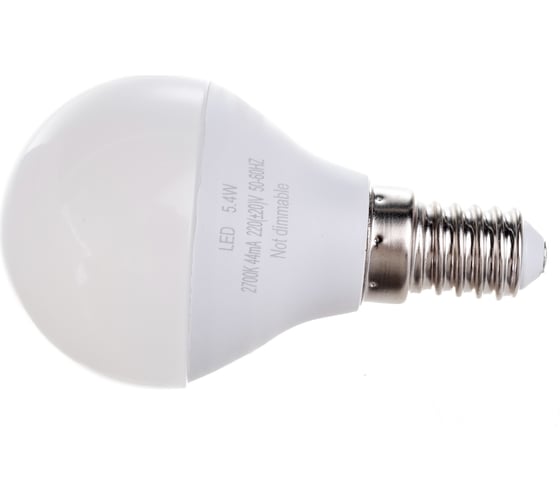 Светодиодная лампа Ecola globe LED 5,4W G45 220V E14 2700K шар композит 82x45 K4GW54ELC