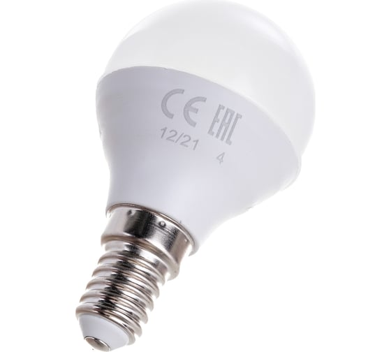 Светодиодная лампа Ecola globe LED 5,4W G45 220V E14 2700K шар композит 82x45 K4GW54ELC