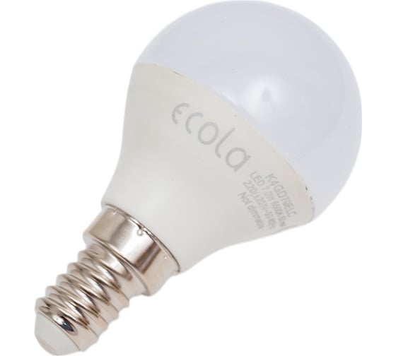 Светодиодная лампа Ecola globe LED 7,0W G45 220V E14 6500K шар композит 82x45 K4GD70ELC