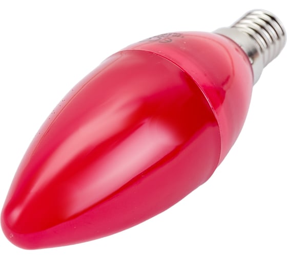 Светодиодная лампа Ecola candle LED color 6,0W 220V E14 Red свеча Красная матовая колба 103x37 C4TR60ELY