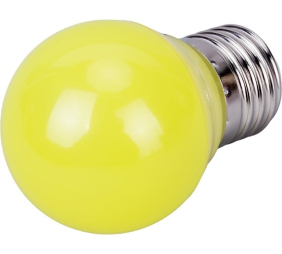 Светодиодная лампа Ecola globe LED color 5,0W G45 220V E27 Yellow шар Желтый матовая колба 77x45 K7CY50ELB