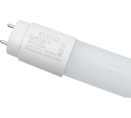 Светодиодная лампа Ecola T8 G13 LED 10,0W 220V 4000K матовое стекло 605x28 упак.инд.ч/б. /25 CL8V10ELB