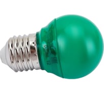 Светодиодная лампа Ecola globe LED color 5,0W G45 220V E27 Green шар Зеленый матовая колба 77x45 K7CG50ELB