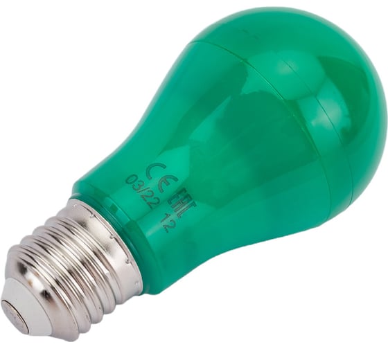 Светодиодная лампа Ecola classic LED color 8,0W A55 220V E27 Green Зеленая 360 композит 108x55 K7CG80ELY