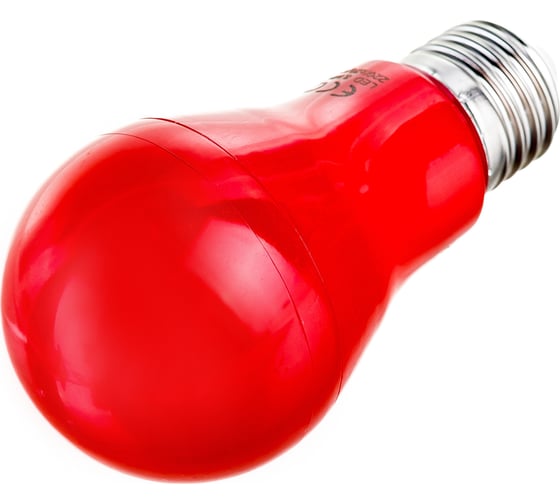 Светодиодная лампа Ecola classic LED color 8,0W A55 220V E27 Red Красная 360 композит 108x55 K7CR80ELY