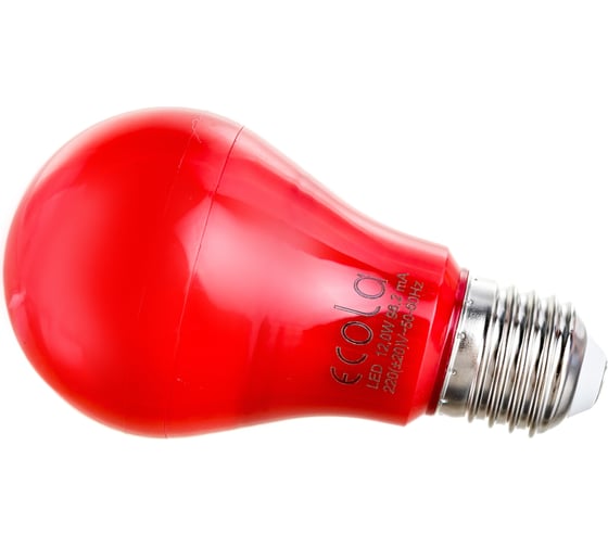 Светодиодная лампа Ecola classic LED color 12,0W A60 220V E27 Red Красная 360 композит 110x60 K7CR12ELY