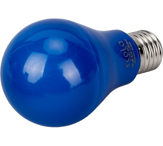 Светодиодная лампа Ecola classic LED color 12,0W A60 220V E27 Blue Синяя 360 композит 110x60 K7CB12ELY