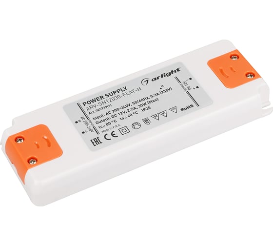 Блок питания Arlight ARV-SN12030-FLAT-H 0257391 1