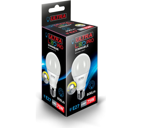 Светодиодная лампа ULTRA LED A60 10W E27 4000K DIM 5055268045824