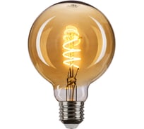 Лампа светодиодная E27 «Винтаж» золотистая, шар, G95 (со спиралью), 4 Вт, 230 В, 2700К TDM ELECTRIC SQ0340-0346