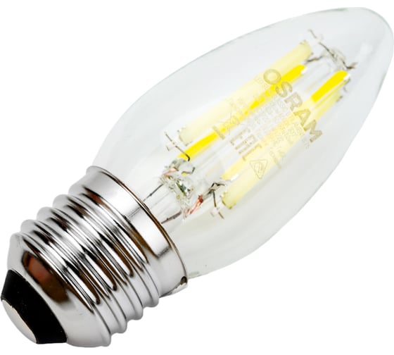 Светодиодная филаментная лампа Osram LSCLB75 6W/865 230V FILCL E27 10x1 4058075688100
