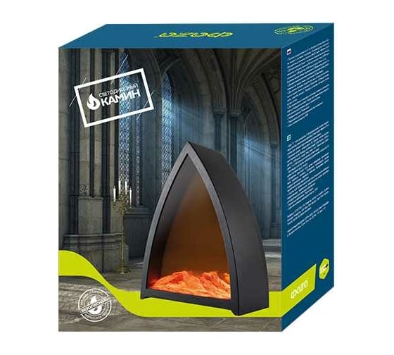 Светодиодный светильник ФАZА "Камин" FL-H37 USB IP20 373х291х125 треугол. USB/элементы питания 3хC/LR14 (не в в компл.) 5034419
