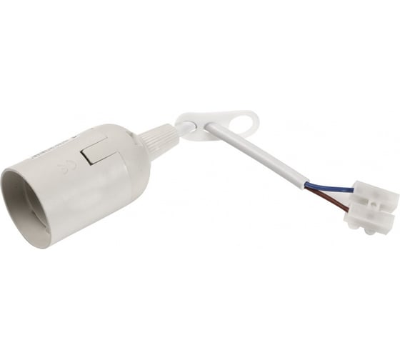 Патрон Smartbuy Е27, пластиковый, подвесной, с клеммной колодкой, белый SBE-LHP-tbw-E27 1