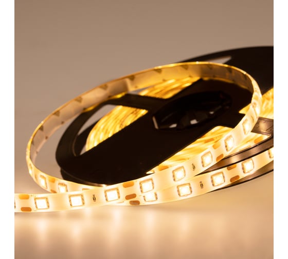 Светодиодная лента Lamper LED силикон 5м, 12В, IP65, SMD 5050, 60 LED/m, теплый белый 141-496