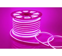 Светодиодный неон Apeyron, мини, 220В, 5,5Вт/м,smd2835,120д/м,IP65, 8x16мм, 50м, розовый / 17-38