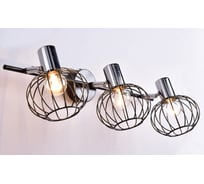 Настенно-потолочный светильник РОССВЕТ 3*60Вт*E14 РС22270 BK+CR/3C