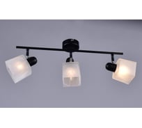 Настенно-потолочный светильник РОССВЕТ 3*60Вт*E14 РС21856 BK+CR/3C